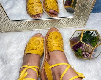 yellow huaraches womens