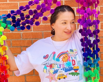 Rainbow Pompom Garland: Handmade Mexican Fiesta Decor