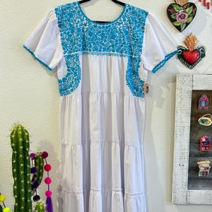 Oaxaca Dress - Ladies - San Antonino Dress - Mexican Dress - Embroidered Dress - Fiesta Dress - Midi Dress - Hand Embroidered - Fashion