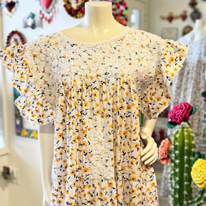 Hand Embroidered Oaxaca Dress: San Antonino Mexican Cotton Midi