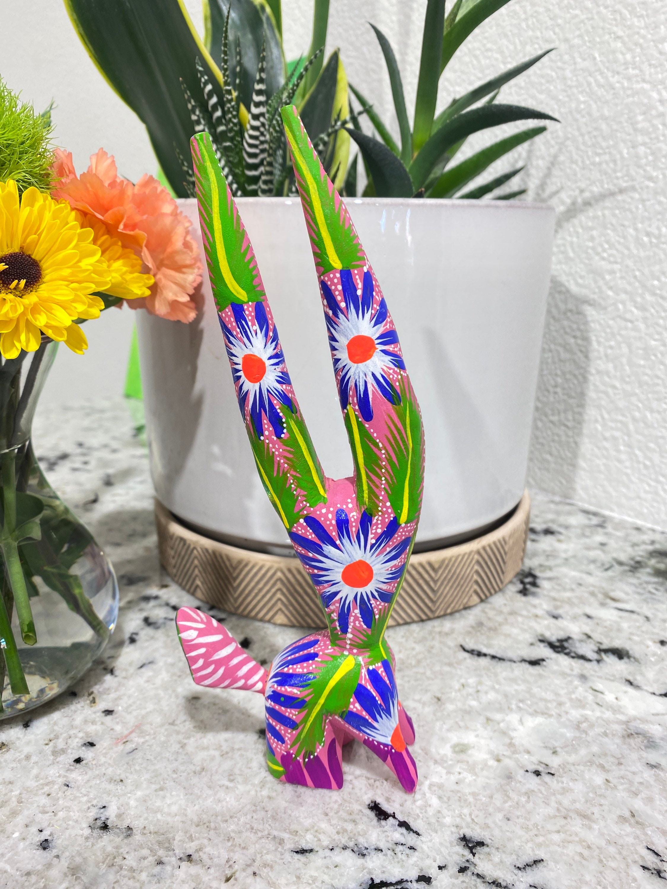 Handcrafted Rabbit Alebrije Figurine: Oaxaca Folk Art Decor - Etsy