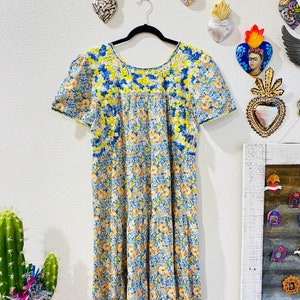 Oaxaca Dress - San Antonino Dress - Mexican Dress - Embroidered Dress - Fiesta Dress - Midi Dress - Flutter Sleeve - Fashion