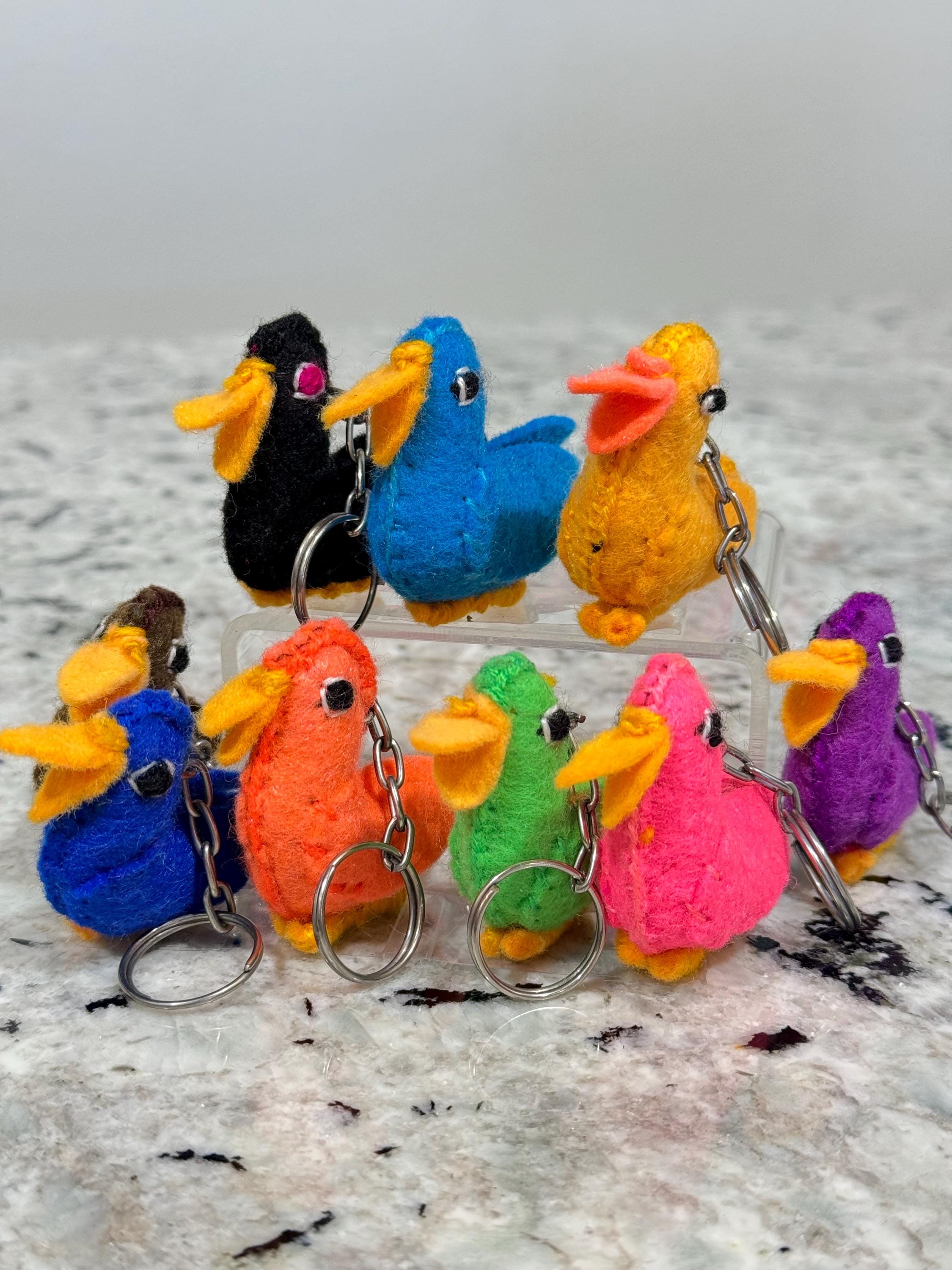 Handmade Embroidered Duck Keychain: Mexican Farm Animal Gift - Etsy