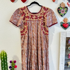 Oaxaca Dress - Ladies - San Antonino Dress - Mexican Dress - Embroidered Dress - Fiesta Dress - Midi Dress - Hand Embroidered - Fashion
