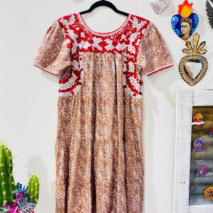 Oaxaca Dress - San Antonino Dress - Mexican Dress - Embroidered Dress - Fiesta Dress - Midi Dress - Flutter Sleeve - Fashion