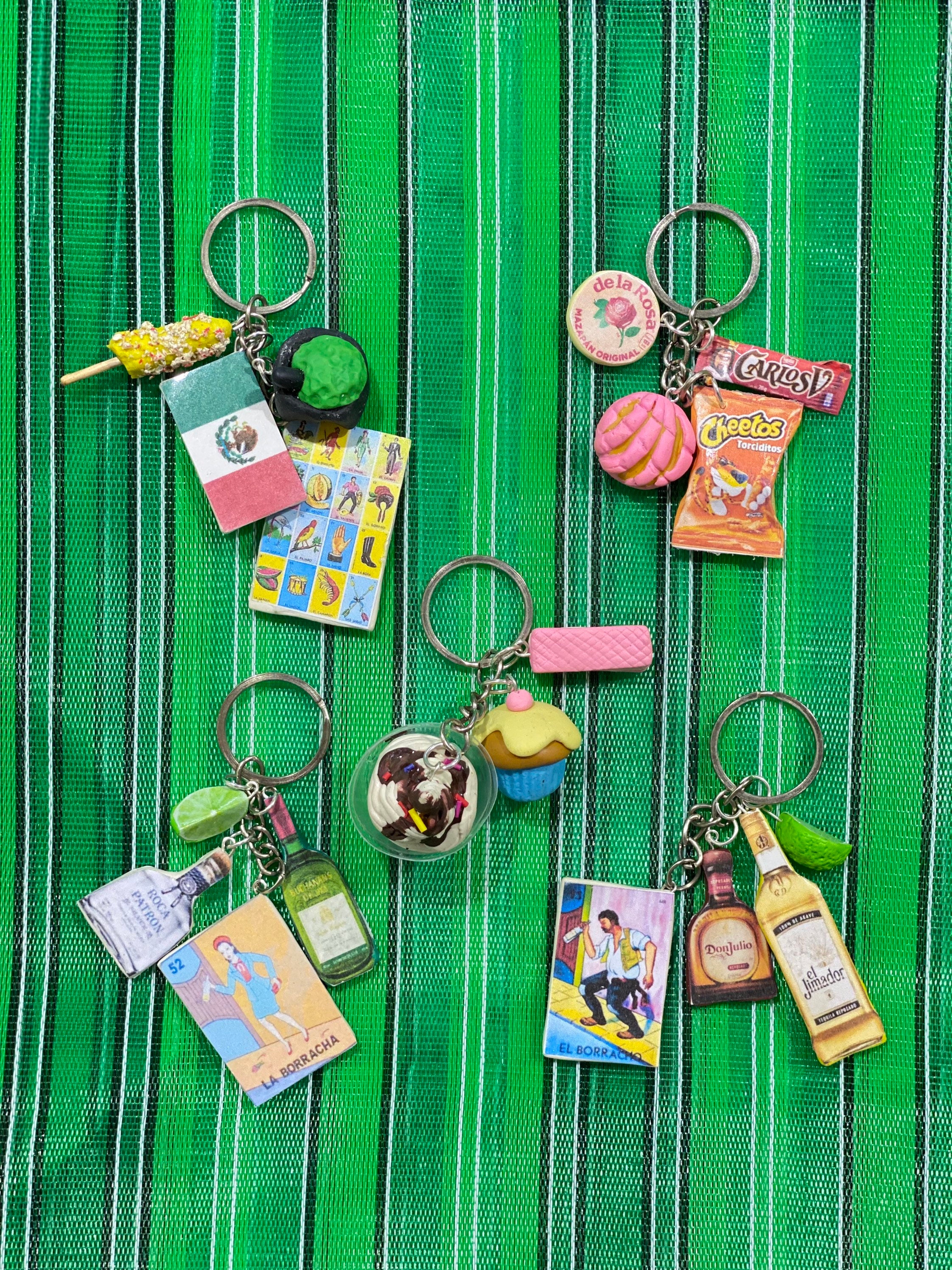 Mexican Keychains - Llaveros - Hot Cheetos - Tacos - Concha