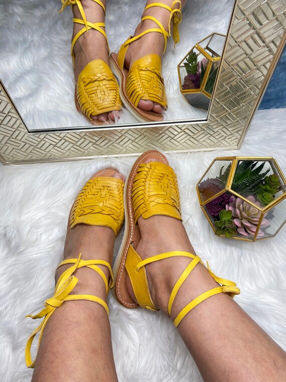 yellow huaraches