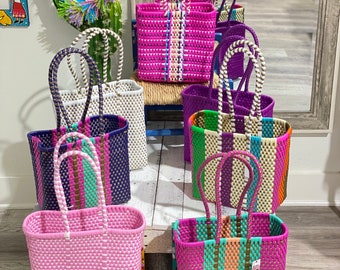 Small Mexican Market Bag - Handwoven Bag - Mexican Basket- Tote Bag - Mexican Tote Bag - Beach Bag - Eco Friendly - Boho Bag - Handmade