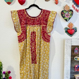 Oaxaca Dress - San Antonino Dress - Mexican Dress - Embroidered Dress - Fiesta Dress - Midi Dress - Flutter Sleeve - Fashion - Summer Dress