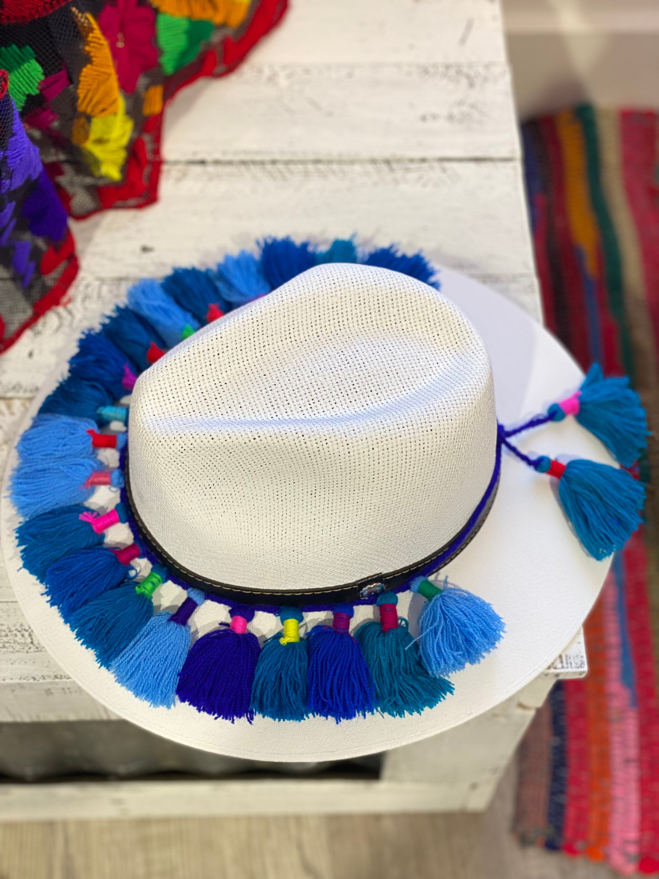 Mexican Hatband Tassel Hatband Hat Accessories Pom Pom Band