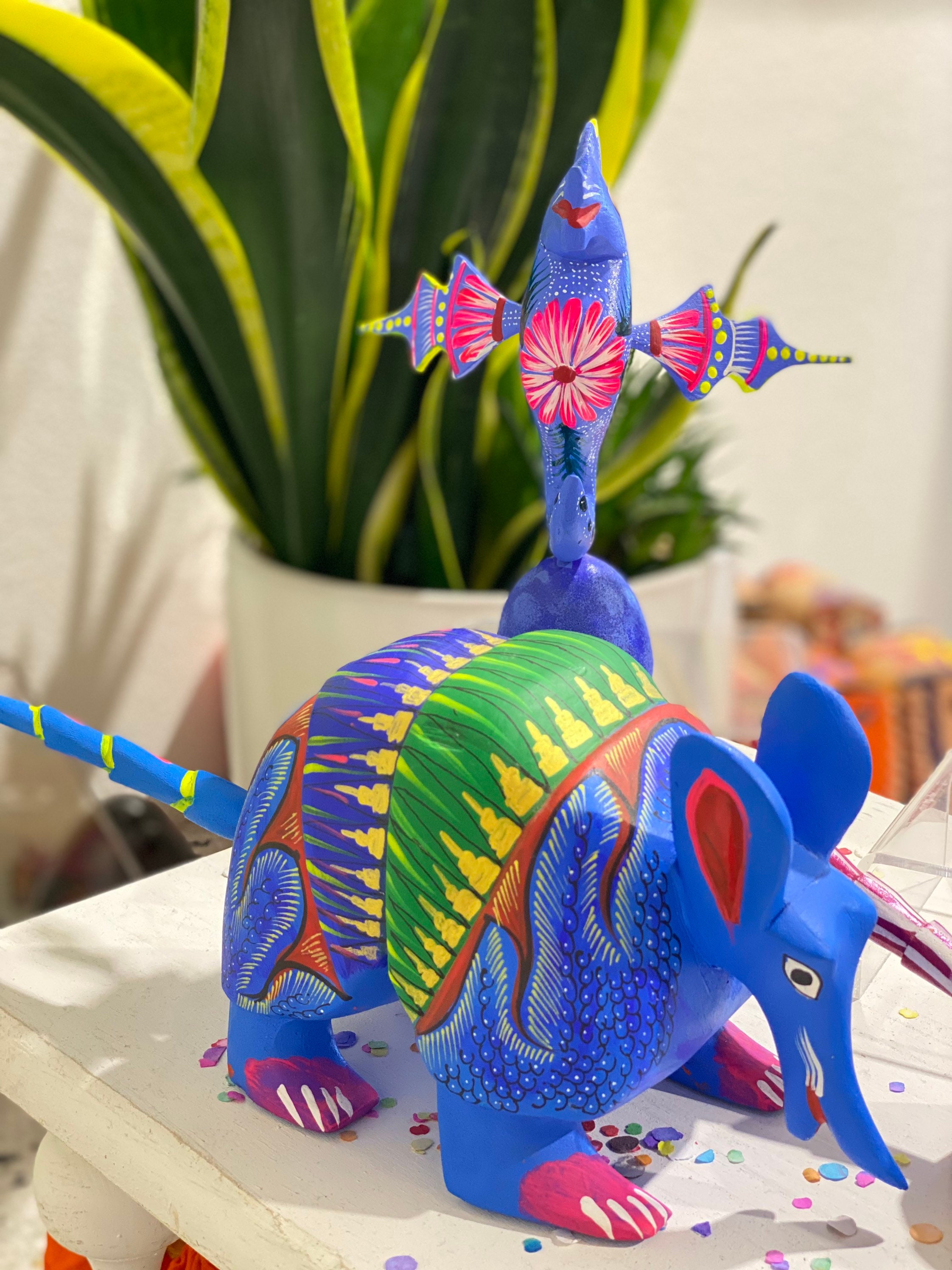Handmade Armadillo Alebrije – Oaxaca Wood Folk Art Figure - Etsy