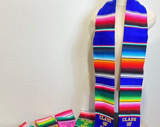 Graduation Serape Stole Class of 2021 Embroidered Serape Etsy