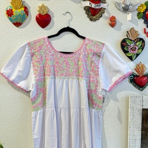 Oaxaca Dress - Ladies - San Antonino Dress - Mexican Dress - Embroidered Dress - Fiesta Dress - Midi Dress - Hand Embroidered - Fashion