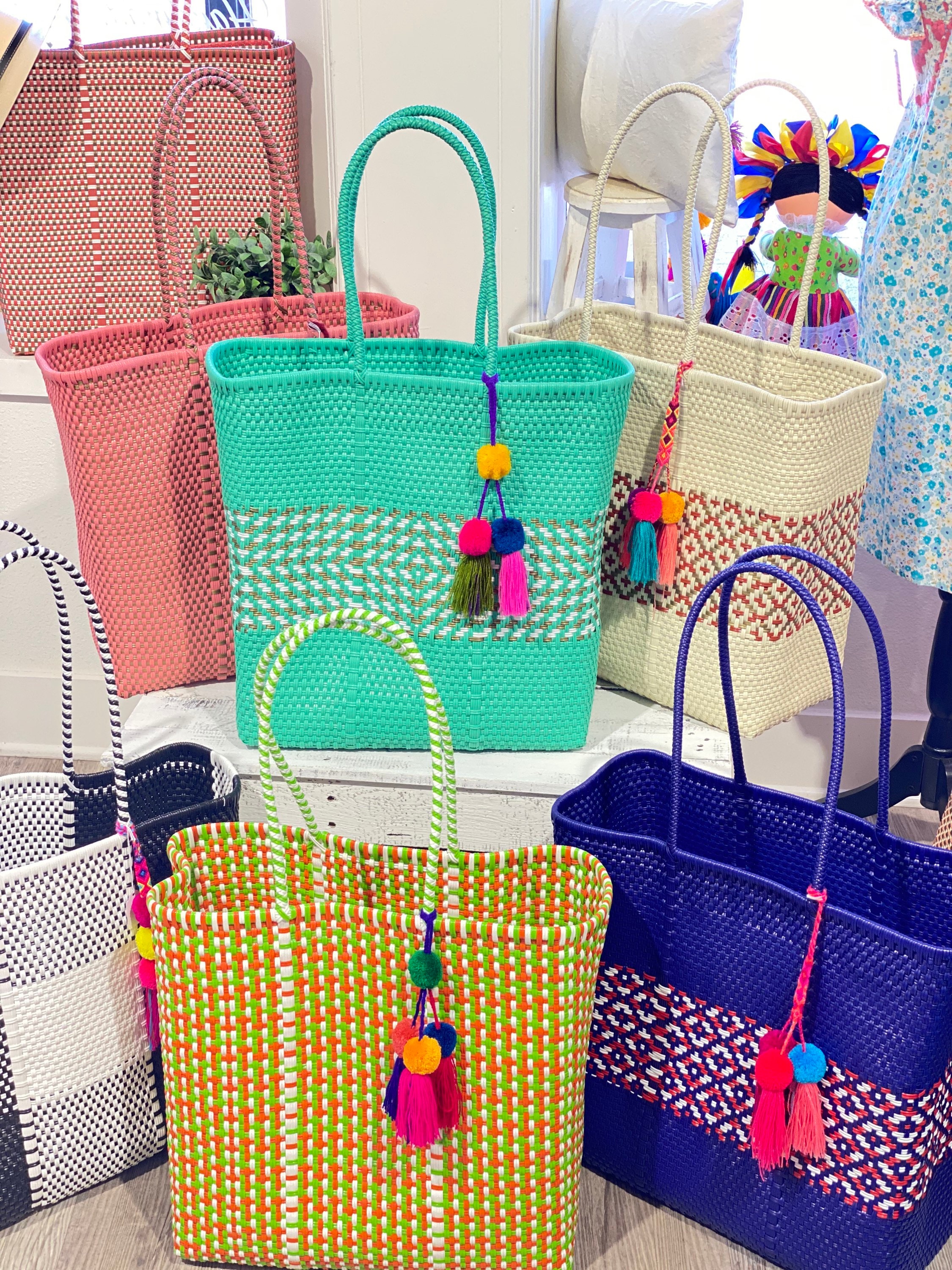 Multipurpose Eco Friendly Mercado Tote Bag / Hand Woven Durable