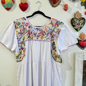 Oaxaca Dress - Ladies - San Antonino Dress - Mexican Dress - Embroidered Dress - Fiesta Dress - Midi Dress - Hand Embroidered - Fashion