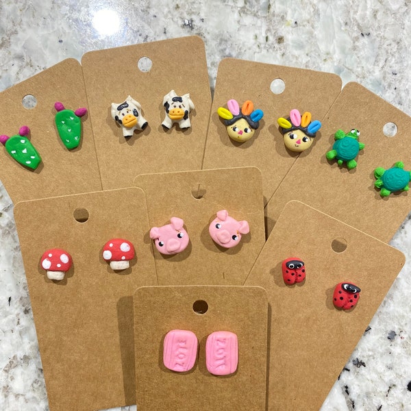 Mexican Earrings - Elote - Concha - Loteria - Mazapán - Mexican Bread - Mexican Candy - Ramen Noodles- Takis - Earrings - Clay Earrings