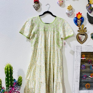 Oaxaca Dress - San Antonino Dress - Mexican Dress - Embroidered Dress - Fiesta Dress - Midi Dress - Flutter Sleeve - Fashion