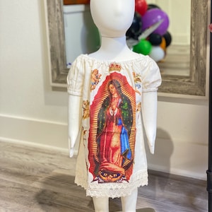 Vestido Virgen María - Virgen De Guadalupe - Vestido Tradicional - Ropa Tradicional - 12 De Diciembre - Virgen María