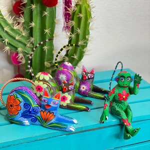 Cat Alebrijes - Monkey - Copal Alebrije - Handmade Wood Figure - Alebrijes - Oaxaca Alebrijes - Gifts - Mexican Alebrijes
