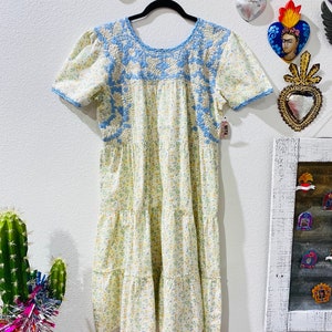 Oaxaca Dress - San Antonino Dress - Mexican Dress - Embroidered Dress - Fiesta Dress - Midi Dress - Flutter Sleeve - Fashion
