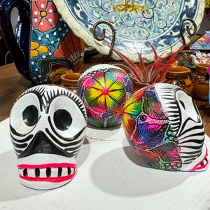 Calavera Alebrije -  Dia De Los Muertos - Catrina - Wood Carving - Catrina - Day of the Dead - Handmade Mexican Folk Art - Skull Sculpture