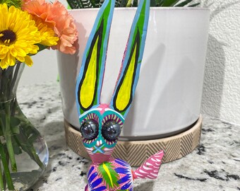 Handcrafted Rabbit Alebrije Figurine: Oaxaca Folk Art Decor - Etsy