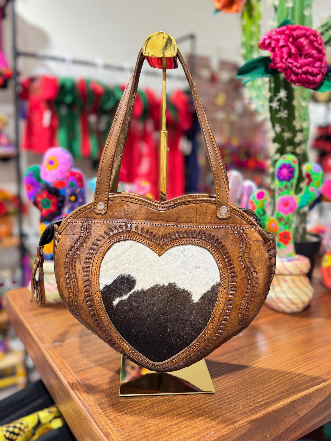 Treat ürself original leather heart bag