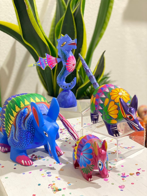 Handmade Armadillo Alebrije – Oaxaca Wood Folk Art Figure - Etsy