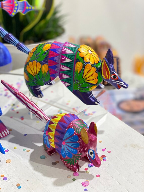 Handmade Armadillo Alebrije – Oaxaca Wood Folk Art Figure - Etsy