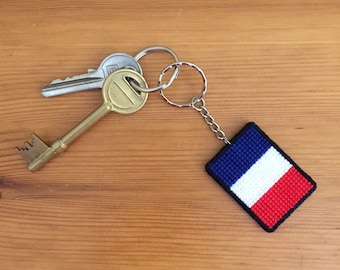 Keyring Keys Keys Rugby Flag France French Flag Mini Ball 