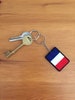 Handmade French Flag Cross Stitch Keychain, France Flag, French Tricolour Flag, Euro 2020 Flag, Cross Stitch Keychain, Plastic Canvas 