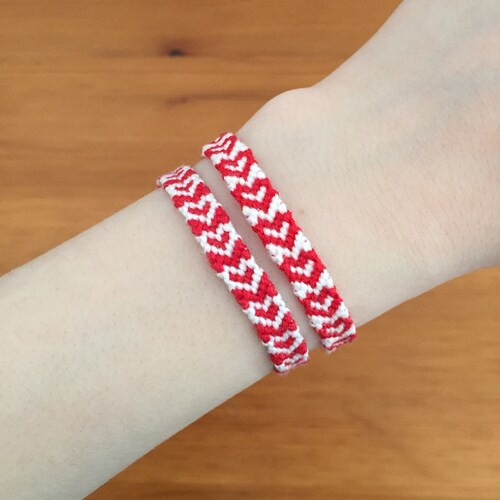 Personalised Woven Heart Friendship Bracelet String Bracelet Etsy
