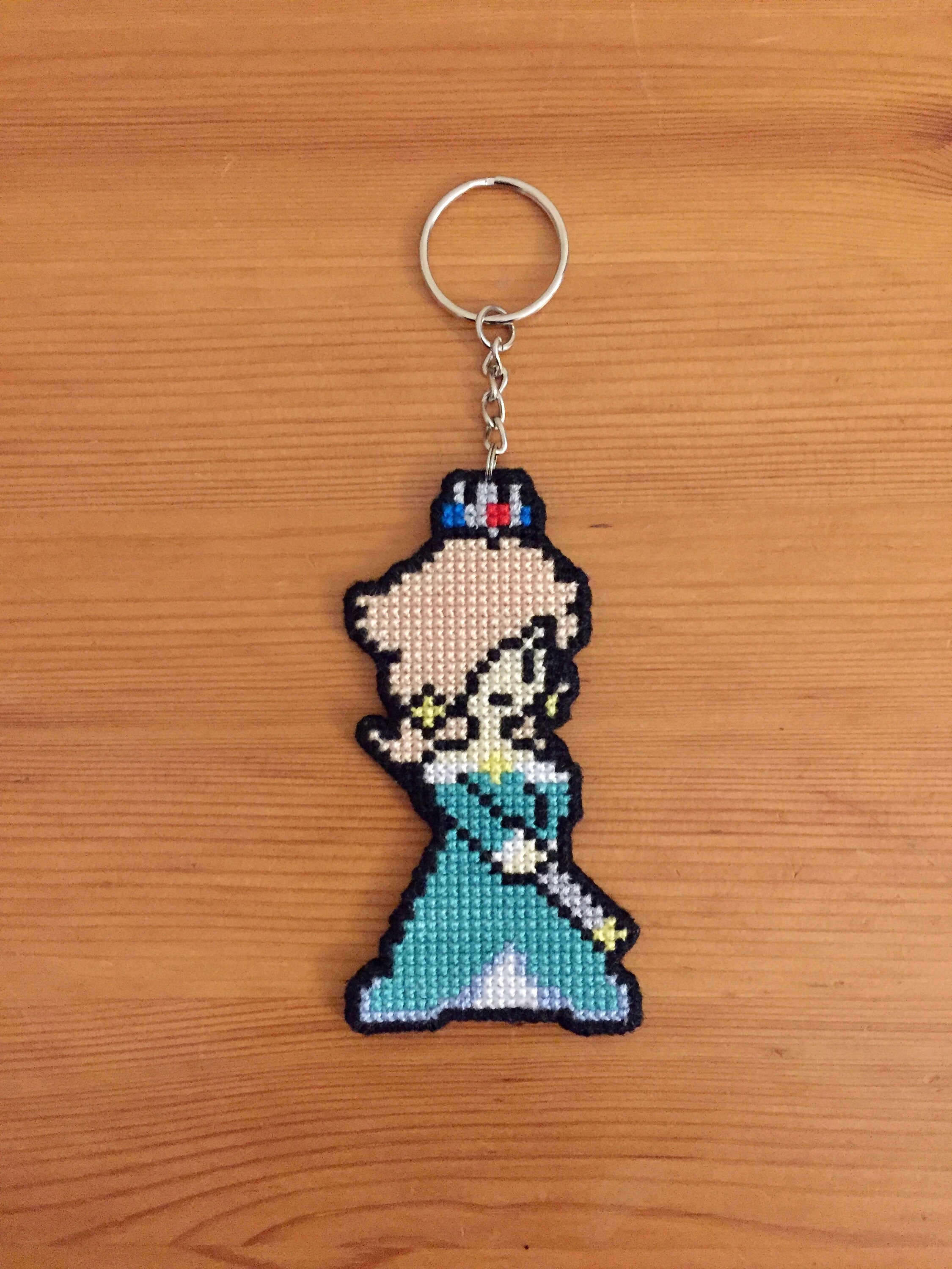 Reversible Handmade Cross Stitch Keychains Keychain Set Etsy UK