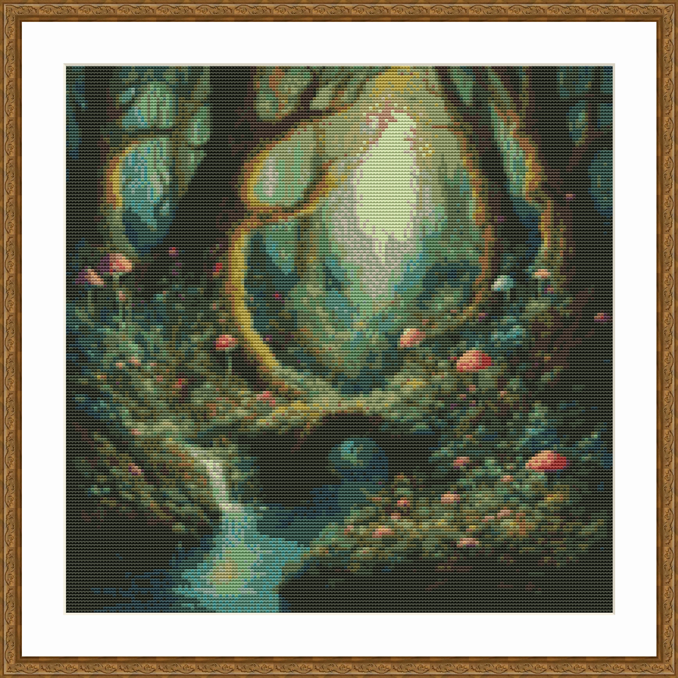 Enchanted Forest Counted Cross Stitch Pattern, Digital Cross Stitch ...