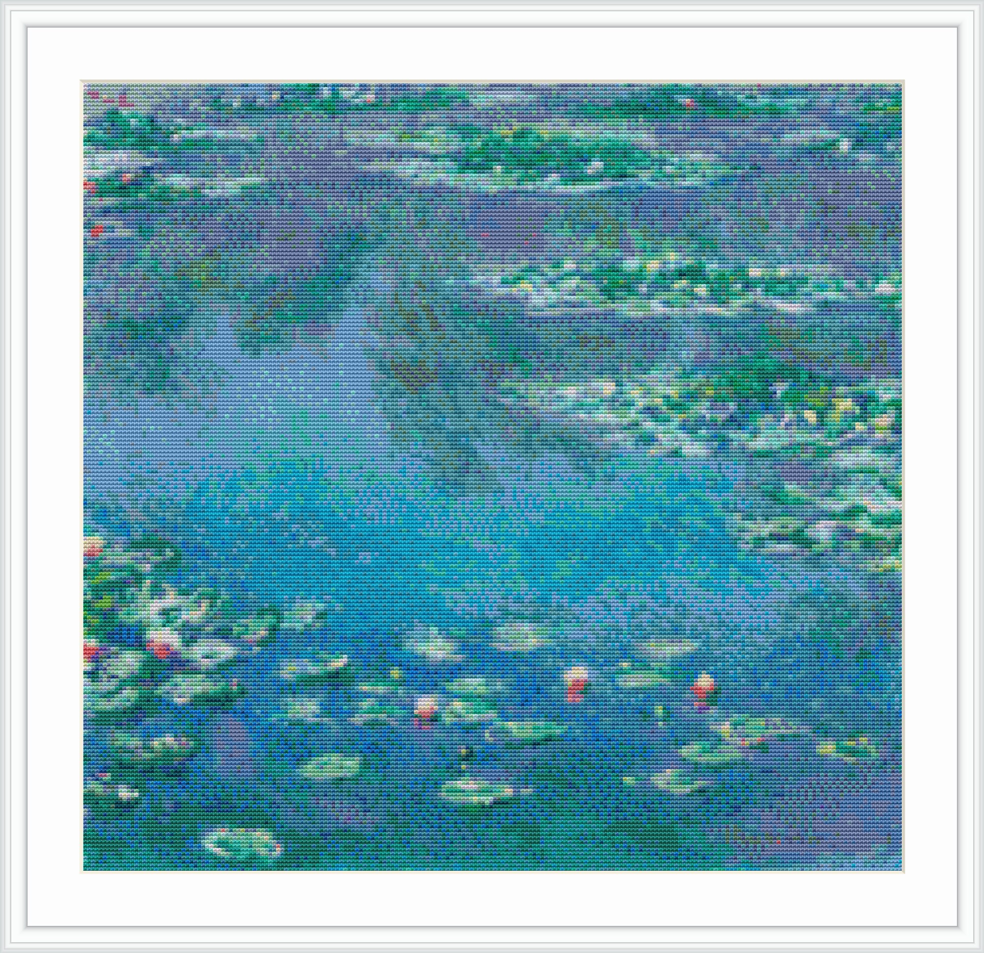 Water Lilies Counted Cross Stitch Pattern Cross Etsy