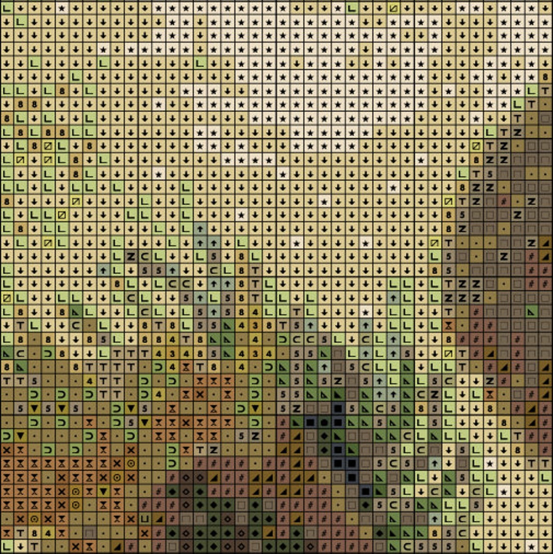 Van Gogh Sunflowers Cross Stitch Pattern, Fine Art Reproduction