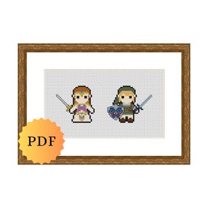 Counted Cross Stitch Sampler, Mini Video Game Character Collection, Cross Stitch Pattern Chart, Cute Cross Stitch, PDF Download, Printable
