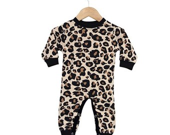 leopard print baby sleeper