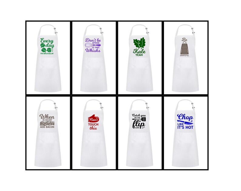 Kitchen Quotes Funny Mom Housewarming Grandma Bakers Chef Printed Unisex Adult Adjustable Bib Waterdrop Resistant 2 Pockets Apron