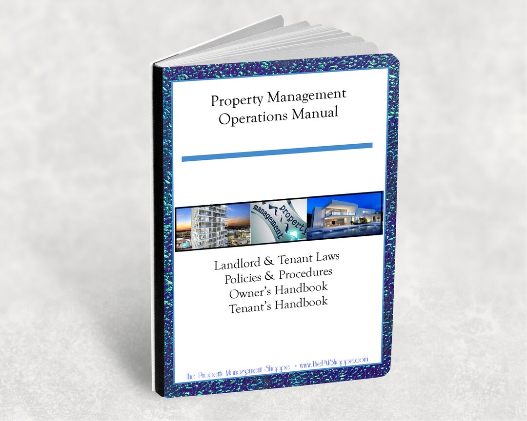 Property Management Operations Manual Digital Book Includes Policies