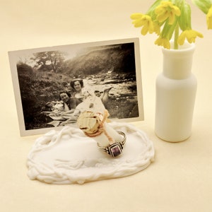 Ocean Themed Porcelain  Photograph Holder / Ring Holder/ FlowerBud Vase / Place Card setting