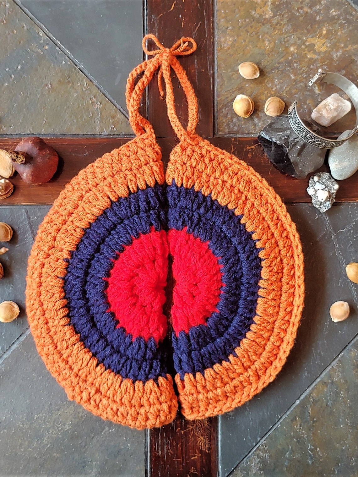Colores de Armenia Potholder HandKnit Pot Holder Pot Holder Etsy