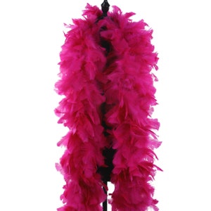 Hot Pink 150 Gramm Truthahn Flache Federboa: 2-Yard-Kostümzubehör