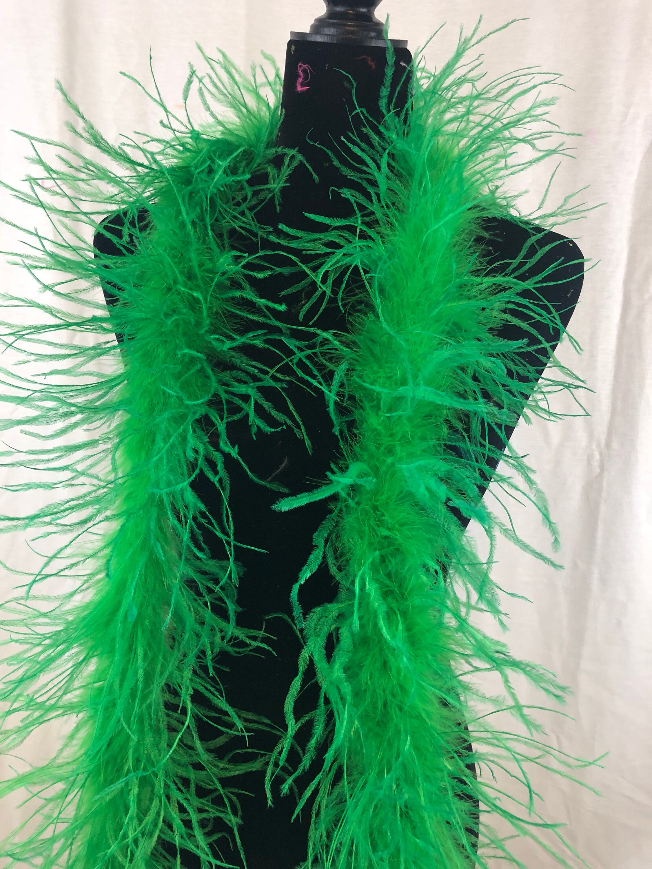 Green 1 Ply Ostrich Feather Boa Boas 2 Yard High Quality Etsy