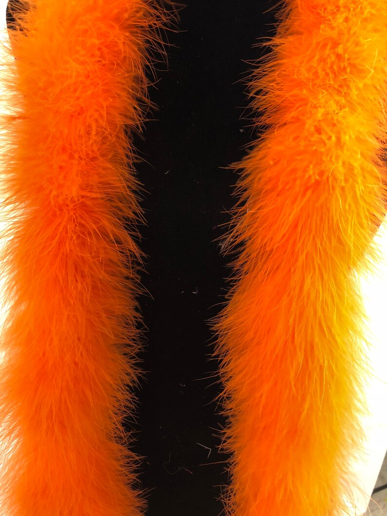 Orange 30 Gram Marabou Feather Boa 2 Yardlong Dancing Etsy