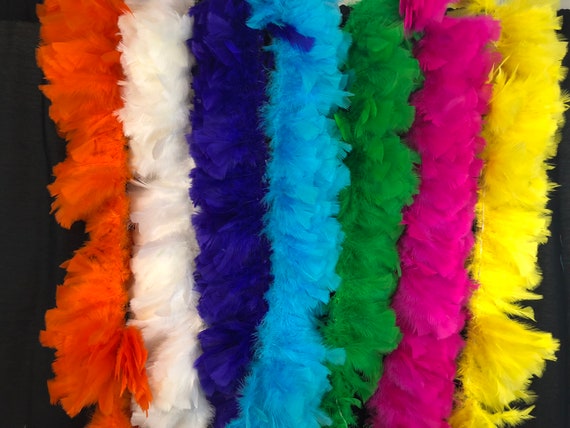 Green Color Turkey Fluff Feather Fringe Trim 2 Yard