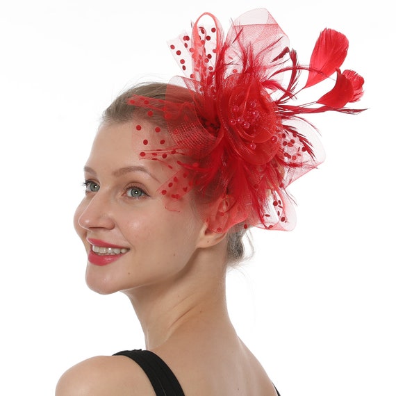 Chapeau Bibi Mariage Bandeau De Plumes Vintage Années 50 - Accessoire Cheveux Glamour Biberons Et Accessoires