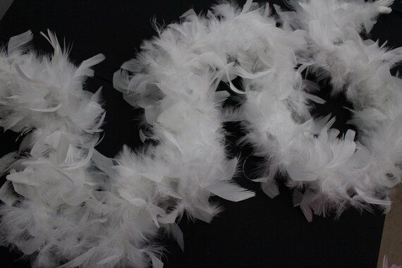  Boas de plumas para adultos y niños, vestido de fiesta de plumas  blancas de 6.6 pies, boa de plumas blancas, disfraz de boa de plumas para  baile, boda, Halloween, decoración de