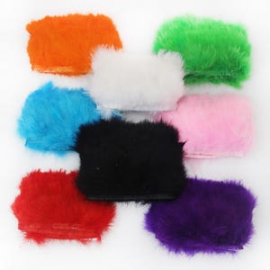 Marabou Turkije pluizen veren franje 2 yard lange rand, 5&quot;-7&quot; hoogte kledingstuk accessoires veren DIY decoratief materiaal