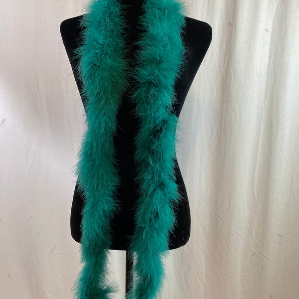 Teal  30 Gram Marabou Feather Boa, 2 Yard-Long Dancing Wedding Crafting Party Dress Up Halloween Costume Decoration